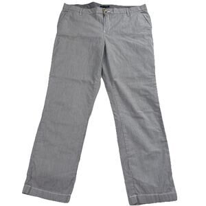 Tommy Hilfiger Pants Womens Size 12 Blue Hickory Stripe Career Workwear Casual